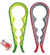 Luckyiren Jar Opener, Silicone Handle Can Opener for Bottle Beer Cap Lid Cover, Easy Twist Tool f...