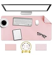 Non-Slip Desk Pad,Mouse Pad,Waterproof PVC Leather Desk Table Protector,Ultra Thin Large Desk Blo...