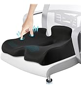 Benazcap X Large Memory Seat Cushion for Office Chair Pressure Relief Sciatica &amp; Tailbone Pain Re...