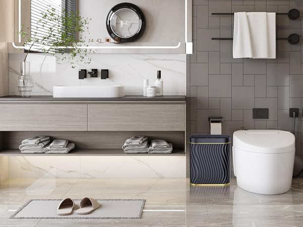 Bathroom Small Trash Can with Automatic Touchless Lid