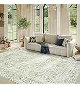 Rugxara 5X7 Washable Area Rug for Living Room, Vintage Large Boho Rugs for Office, Dining Room, K...