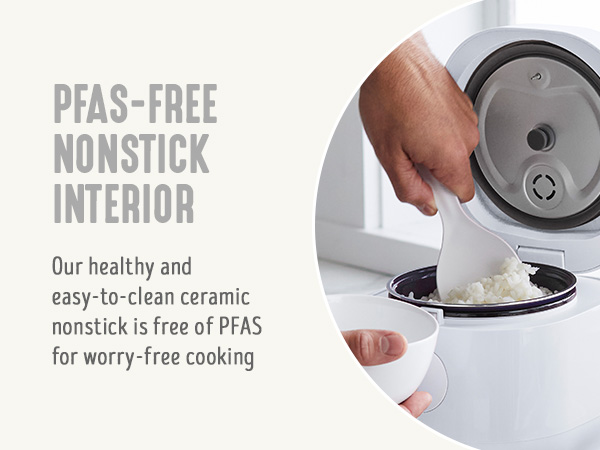 GreenLife, Ceramic Nonstick, PFAS-Free, Non-Toxic, Rice Cooker, Electrics