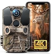 CEYOMUR Trail Camera, WiFi Bluetooth Native 4K 40MP Trail Camera with 120° Motion Sensor 0.2s Tri...
