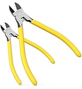 OTLOOMTBT 6-In and 5-In 2 PCS Ultra Sharp Compact Wire Cutters with Long Flat Nose Pliers Ideal f...