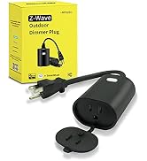 Minoston Z-Wave Outdoor Dimmer Plug, Outdoor Smart Outlet Switch, Z-Wave Hub Required, Weatherpro...