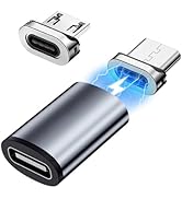 ANMONE USB C (Female) to Micro USB/USB C (Male) Magnetic Adapter [2 in 1 Fast Magnetic Charger] T...