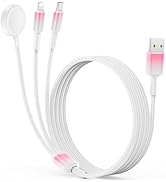 Gifts for Women Multi Charging Cable for Apple Watch Charger 3 in 1 Travel Essentials USB Cable f...