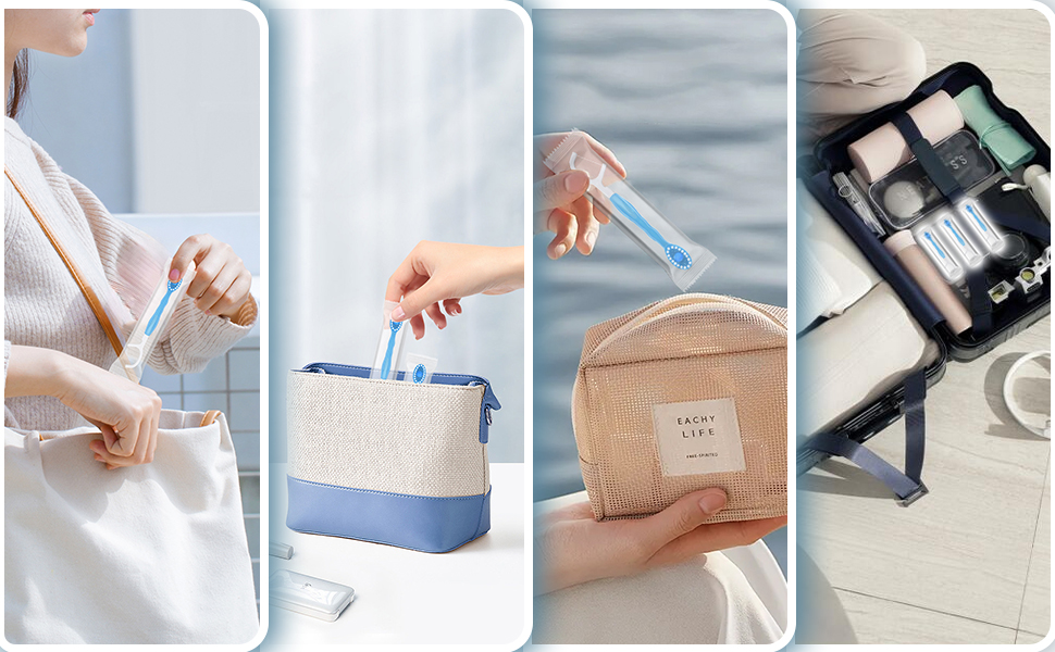 5 in 1 mini brush, toothpaste and floss
