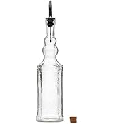 BULK PARADISE Large Clear Decorative Glass Bottle with Spout and Cork, 32oz, 1 Bottle - Design: C...