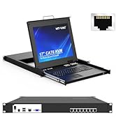 MT-VIKI 1U Rack Mount Over RJ45, 8 Port USB VGA/HDMI KVM Console Over CAT6, USB+VGA/HDMI to RJ45 ...