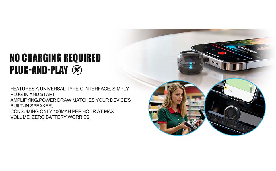 A portable mini sound amplifier