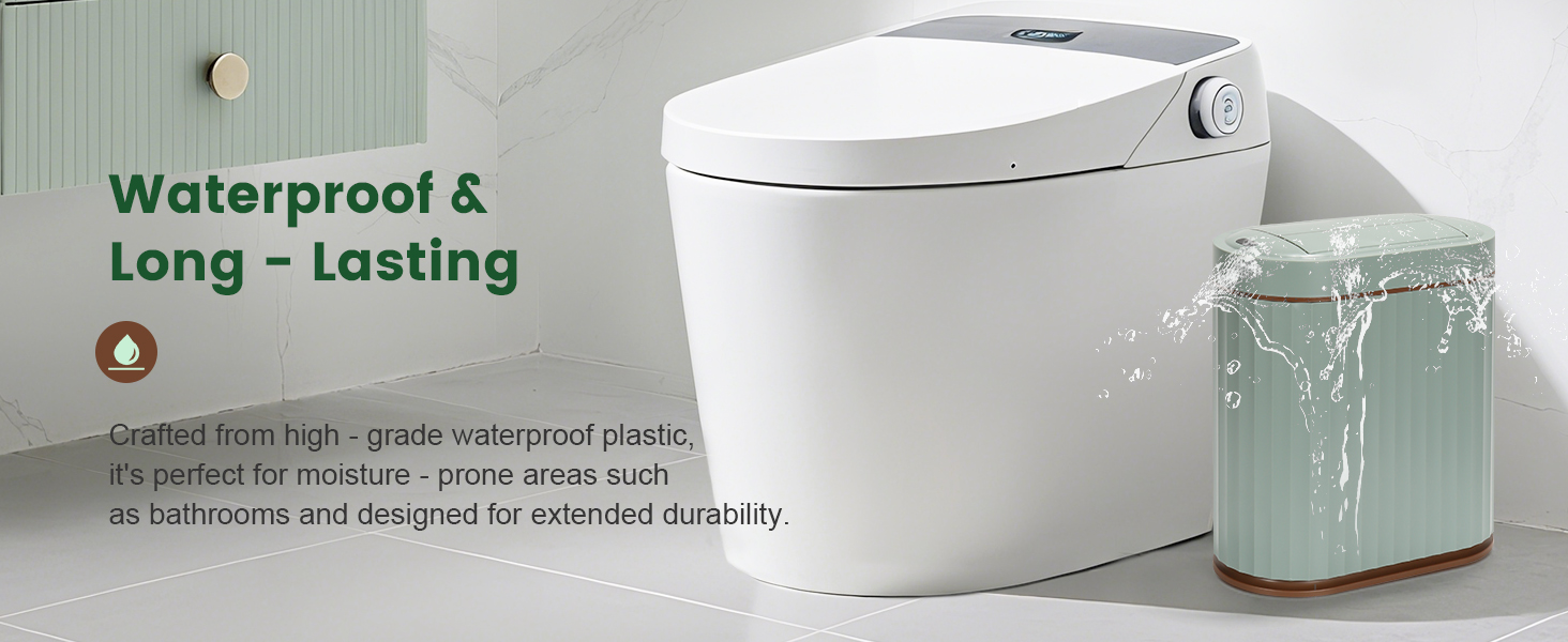 Green motion sensor smart trash can butterfly lid 4