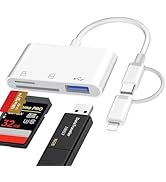 Aplimln SD Card Reader for iPhone iPad Mac, Lightning &amp; USB-C Dual Interface Memory Card Reader w...