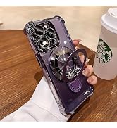 Uioeua for iPhone 12 Pro Max Case with Magnetic Ring Stand,[Compatible with MagSafe] Four Corners...