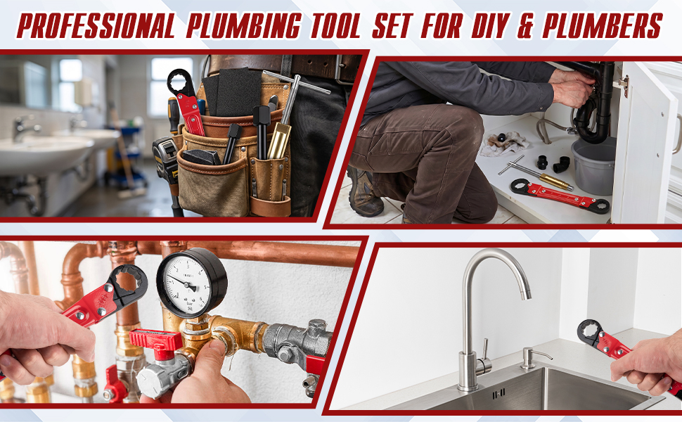 PROFESSIONAL PLUMBING TOOL SET FOR DIY &amp;amp; PLUMBERS