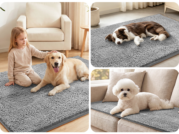 100pointONE Dog Door Mat for Muddy Paws