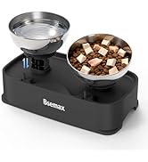 Adjustable Elevated Cat Bowls with 2 Stainless Steel Bowls 6.1”–7.3” Raised Feeding Station with ...