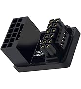 WENZIYAXU 12VHPWR 180 Degree Angled Power Adapter, 600W PCIe 5.0 ATX 3.0 16Pin(12+4) Connector (S...