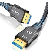 Cratree Displayport Cable 2.1 6.6 FT,VESA Certified 16K DP to DP Braided Cable-Support 40Gbps,16K...
