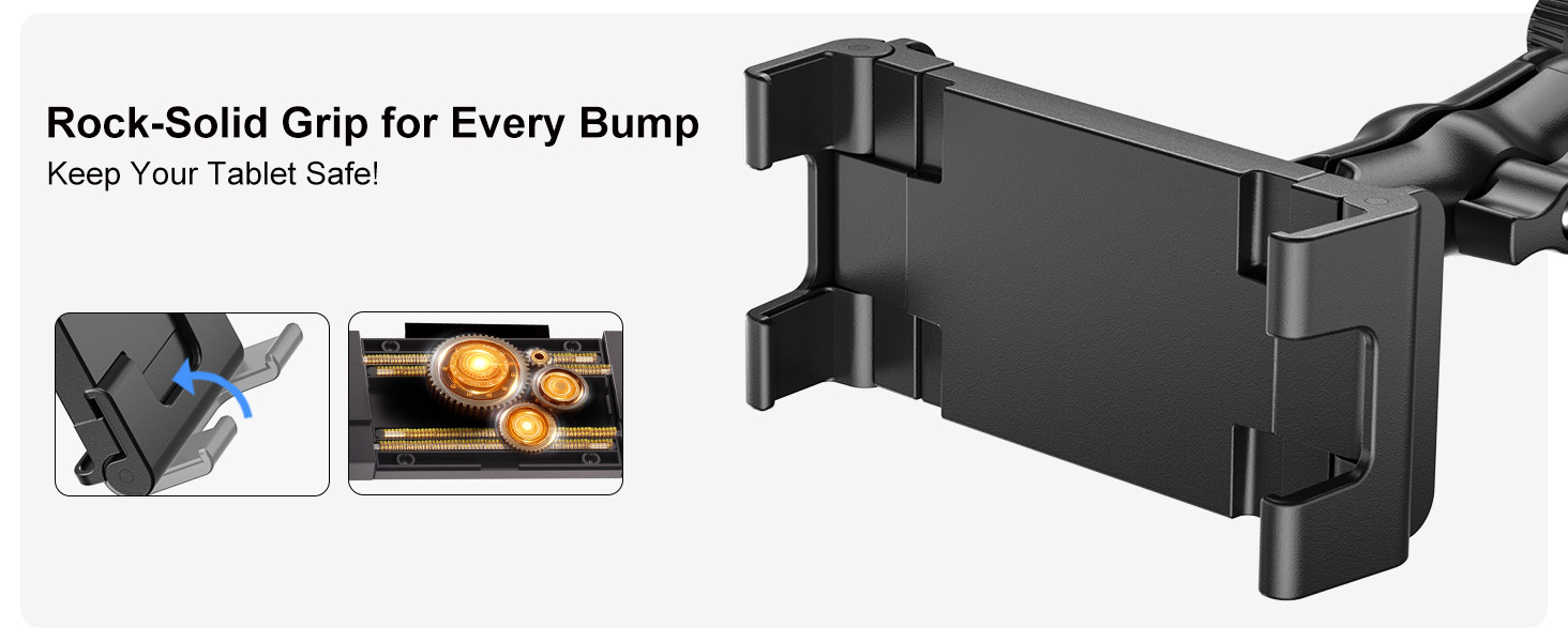 PLDHPRO Tablet Holder for Car Dashboard &amp;amp; Windshield, Universal iPad Car Mount Suction Cup Stand