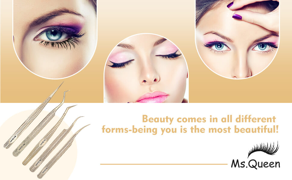 Ms.Queen eyelash extension tweezers