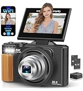5K Digital Camera for Photography with 12X Optical Zoom, 80MP WiFi Autofocus Vlogging Camera for ...