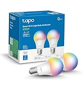 TP-Link Tapo Smart Light Bulbs, 16M Colors RGBW, Dimmable, Compatible with Alexa and Google Home,...
