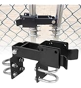 BiJun Chain Link Double Gate Latch for 1-3/8 Inch Gate Frames - Strong Arm Design with Padlock Ho...