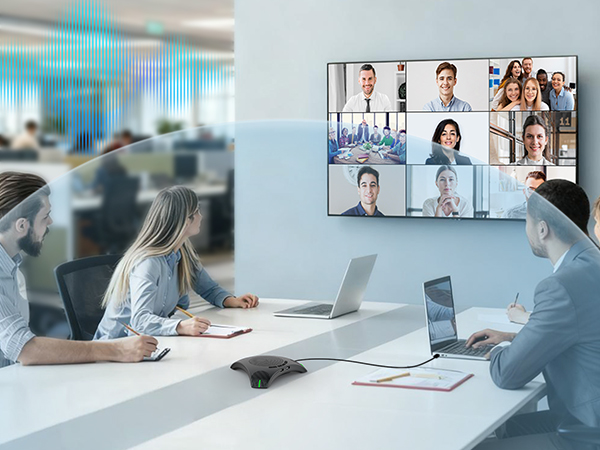 conference speaker and microphone