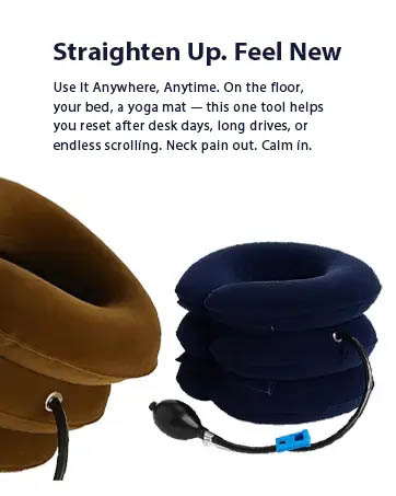 cervical neck traction device inflatable pillow, neck stretcher, cervical traction device