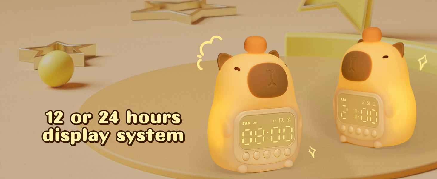 cute capybara alarm clock