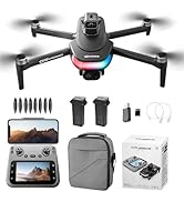 Drone with 1080p HD Camera,Brushless Motor 4 Way Obstacle Avoidance Optical Flow Foldable RC Quad...
