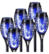 Toodour Solar Torch Flame Lights, 6 Pack Solar Lights Outdoor with Flickering Flame, Waterproof S...
