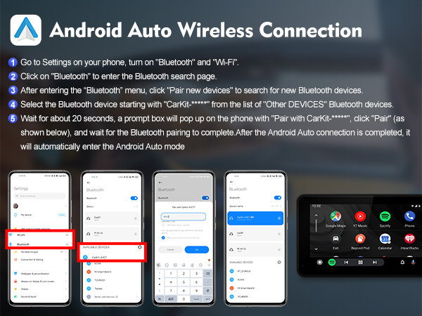 Android auto Wireless Connection