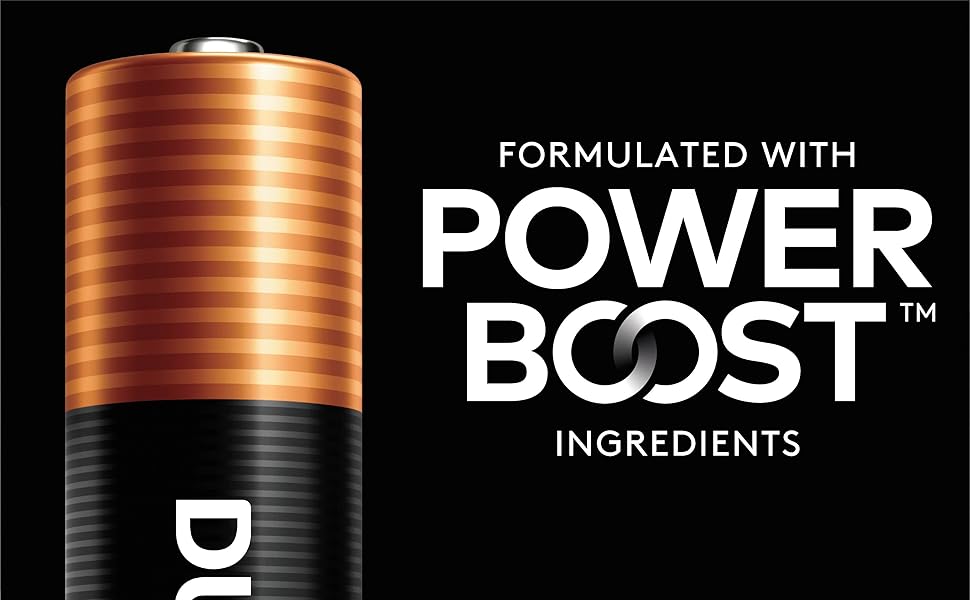 Duracell batteries are formulated with Power Boost Ingredients