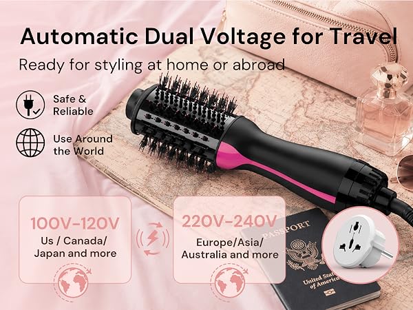 Mini blow dryer brush