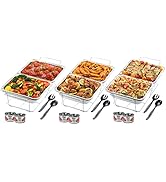 Sterno Party Pack Disposable Aluminum Chafing Dish Buffet Set, Silver, 3 Pack, 24 Total Pieces