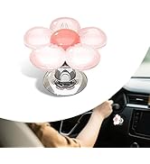 Ferianl Car One-Touch Start Button, Flower Engine Start Stop Button Joystick Covers, Cute Automot...