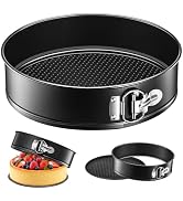 FoxKnow 10 Inch Nonstick Springform Cheesecake Pan with Removable Bottom | Round Cheese Cake Pans...