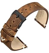 ANNEFIT Quick Release Watch Bands, Italian Vintage Leather Replacement Strap for Men and Women, B...
