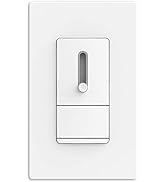 ELEGRP Slide Dimmer Switch for Dimmable LED, CFL and Incandescent Light Lamp Bulbs, Single Pole o...