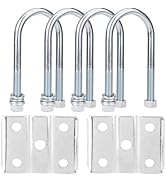 Shliyitx Trailer Axle U Bolt Kit, Fits 2-3/8" Round Axles (3500lbs), Tie Plates for 1 3/4 Inch Le...