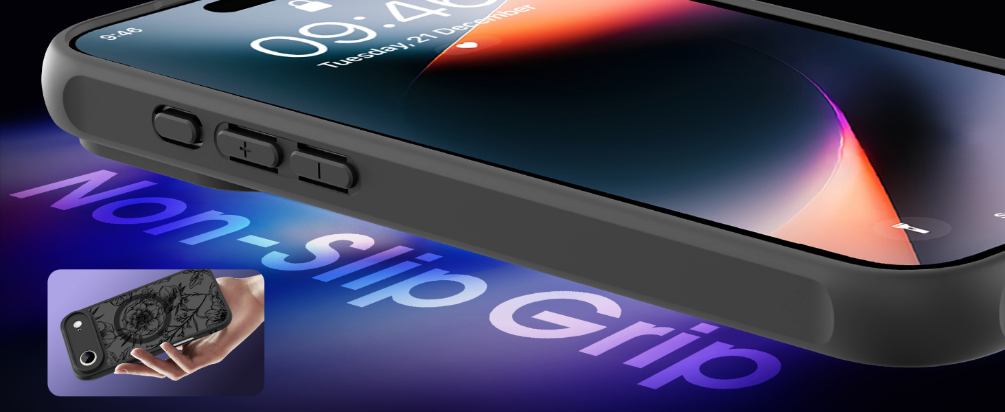 Magnetic Case for iPhone 17 Pro Max Slim Matte Black