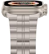 iiteeology Compatible with Apple Watch Ultra 2 Band 49mm, Men Genuine Titanium Band for iWatch Ul...