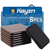 Kayzn Furniture Sliders, 8pcs 4.7 inch Square Furniture Moving Kits Carpet Sliders for Moving Fur...