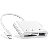 RayCue USB C to Micro SD TF Memory Card Reader, 3-in-1 USB Camera Card Reader Adapter Compatible ...
