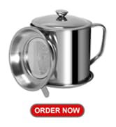 Bacon Grease Container with Strainer