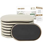 new space Oval Furniture Sliders, 8pcs 3 1/2" x 6" - Reusable Sliders for Carpet, Heavy-Duty Move...