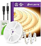 HitLights LED Strip Lights 3000K, 16.4FT Premium 5050 LED Light Strip Warm White, 300 Bright LEDs...