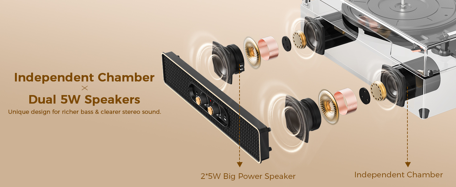black record player with speakers